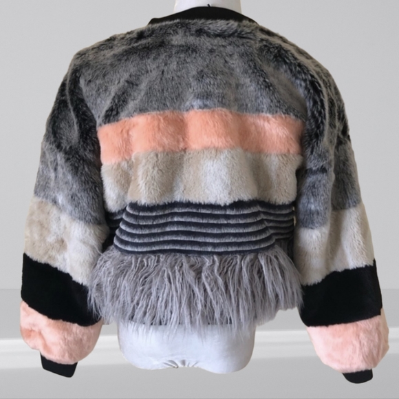 Tokyo Faux Chinchilla Fur Fringe Mohair Jacket - Young Fabulous & Broke - Picture 3 of 9